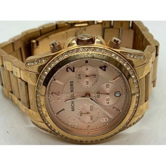 Michael Kors MK5263 Women's Watch Rose Gold 39mm Case Quartz Analog Mineral D517 - Picture 6 of 9